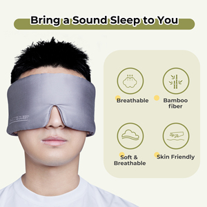 ผ้าปิดตานอนหลับจมูกสูงทำจากไม้ไผ่100% พร้อมปลอกหมอนปักเทคนิคการถักแบบแข็งสำหรับใช้ในบ้านโรงแรมโรงพยาบาล - Product Image 5