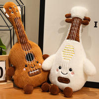 Instrument de musique en peluche Kawaii Jouet en peluche Design personnalisé Sourire créatif Jouet en peluche pour violon et piano