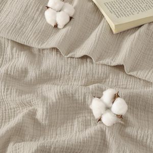 Lujoso juego de funda nórdica de 3 piezas de muselina de algodón 100%, bordes con volantes <span class=keywords><strong>Beige</strong></span>, suave y transpirable para decoración elegante de dormitorio - Product Image 6