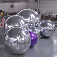 1m 40 "Plafond Décor Mer Argent Gonflable Disco Ball Miroir Noël Miroir Sphère Ballon