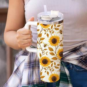 <span class=keywords><strong>Nombre</strong></span> personalizado 40oz de acero inoxidable vaso de girasol taza de café de viaje <span class=keywords><strong>con</strong></span> tapa botella de agua <span class=keywords><strong>con</strong></span> pajita <span class=keywords><strong>con</strong></span> diseño sin costuras para regalos - Product Image 6