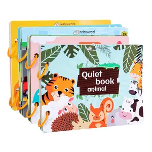 2023 Montessori Busy Quiet Books Educational DIY Early Learning Toy Set Reusable Activity Sticker Toys For Kids Boys & Girls