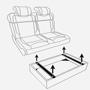Caravana <span class=keywords><strong>Autocaravana</strong></span> Remolque Campervan Asientos de material de cuero gris <span class=keywords><strong>para</strong></span> <span class=keywords><strong>dos</strong></span> personas <span class=keywords><strong>para</strong></span> asiento de buzo de RV de coche modificado () - Product Image 4