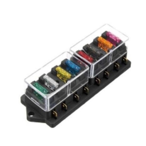 Boîtier de fusibles micro 2 <span class=keywords><strong>ATR</strong></span> APT 16 AWG de 6 pouces avec support de lame de fusible de voiture, bloc de fusibles étanche à LED et bornes - Product Image 3