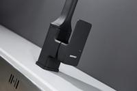 Robinet de cuisine et de salle de bain moderne luxueux industriel en chrome cuivre laiton, montage sur pont, mitigeur à poignée unique pour évier