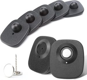 1000 Etiquetas Antirrobo EAS Cuadradas Mini de 8.2Mhz RF, Etiquetas Rígidas de Seguridad para Ropa para Tiendas de Ropa y Supermercados con Pasadores - Product Image 1