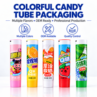 Tubes d'emballage alimentaire laminés pour bonbons, conteneurs souples en aluminium et plastique, tubes à confiture personnalisés imprimés UV 12,7-35 mm