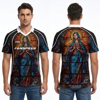 Maillot de foot personnalisé Vierge de Guadalupe – Art vitrail, icône catholique