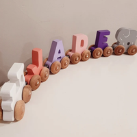 Train de lettres magnétiques en bois, jouets éducatifs pour enfants, cadeaux d'anniversaire