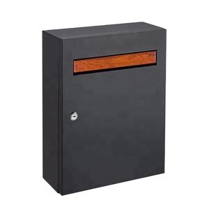 Boîte aux lettres murale en métal imperméable pour l'extérieur, avec serrure à clé, élégante et durable, boîtes aux lettres murales - Product Image 1