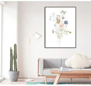 Décoration d'intérieur, style aquarelle, <span class=keywords><strong>fleurs</strong></span>, feuilles, affiches botaniques, impressions sur toile, peinture murale - Product Image 5