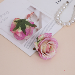 Tête de fleur artificielle en soie durable, motif Rose Montagne enneigée, douce, pour décoration intérieure, bijoux, accessoires de photographie, décoration murale de gâteaux - Product Image 3