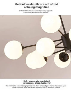 Lustres suspendus en forme de <span class=keywords><strong>globe</strong></span> à bulles JYLIGHTING, éclairage LED, boules de verre créatives, luminaire suspendu pour salon, salle à manger - Product Image 5