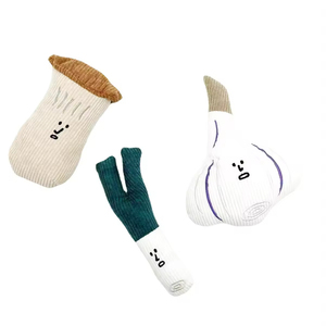 Kinghon KH-31448 <b>Pet</b> Plush <b>Toys</b> Vegetable Series Mushrooms Scallions Garlic <b>Interactive</b> Bite-Resistant Fun Ringing Paper Dog <b>Toy</b> - Product Image 2
