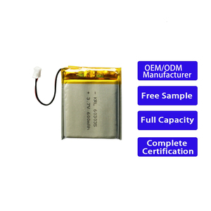 高密度<span class=keywords><strong>3</strong></span>.7v 603035 600mAhリチウムイオンバッテリーパック 軽量小型バッテリーkc 電動工具・美容機器用 - Product Image 1