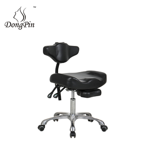 Chaise de tatoueur ergonomique réglable Dongpin, chaise de barbier noire avec dossier confortable et roulettes pour studios de tatouage - Product Image 3
