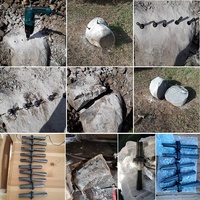 1 jeu de séparateurs de pierre 9/16 en 5/8 pouces 16/18mm cales à bouchon métallique et cales en plumes séparateurs de roche en béton outil à main