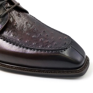 Chaussures pour hommes en cuir véritable à motif autruche, classiques, formelles, fabriquées à la main, avec logo personnalisé, design original, confortables, nouvelle collection automne-hiver - Product Image 6