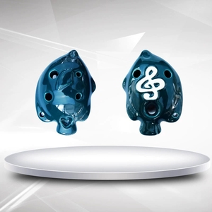 Mini ocarina portable en forme de poisson, instrument à vent en céramique à 6 trous, jouet musical facile à apprendre pour les enfants et les débutants - Product Image 4