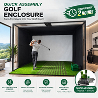 Ensemble de simulateur de golf PGM Factory Custom à montage rapide, installation en 2 heures pour les événements, les bureaux, les centres commerciaux et les lieux intérieurs