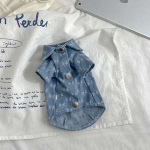 เสื้อผ้าสัตว์เลี้ยงเสื้อสุนัขแมวเสื้อยีนส์เสื้อยีนส์แขนยาว <span class=keywords><strong>Devon</strong></span> ขนแมวปรับแต่งได้ - Product Image 3