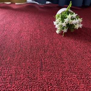 Moquette commerciale <span class=keywords><strong>rouge</strong></span> à poils courts en PP, mur à mur, ignifuge, antidérapante, à boucles, pour bureau, maison, salle de <span class=keywords><strong>billard</strong></span>, salle de sport, salle à manger - Product Image 3