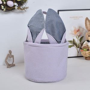 Custom logo Printed Wholesale Bunny Storage <b>Baskets</b> Bucket Canvas Rabbit <b>Easter</b> <b>Gift</b> Bag Festival <b>Gift</b> - Product Image 4