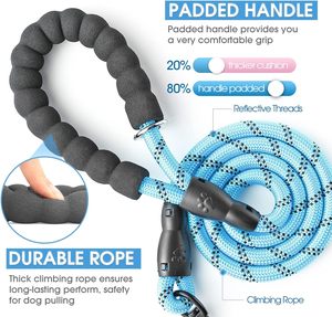 Correa de Nailon Resistente para Perros, con Rayas de Colores, de 1.5 m, Reflectante, para Entrenamiento y Rastreo, con Logotipo Personalizado, OEM/ODM - Product Image 5
