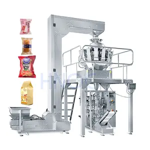 Double Chamber E Commerce Dog Food Coffee Bean Tea Bag Pack Machine Vertical Form Fill Seal Machine