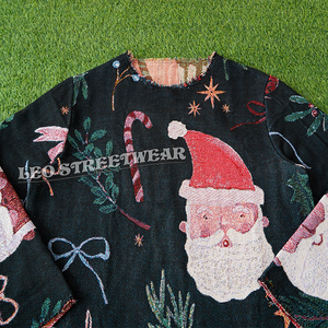 Vente en gros de pull-over en tapisserie de Noël pull-over en tricot pour femmes pour l'hiver pull-over pour femmes pull-over à pampilles en détresse Mujer - Product Image 4