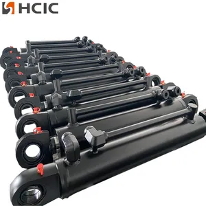 Pistão hidráulico HC HCIC tampa do cilindro telescópico exterior fabricante hidráulico para caminhão basculante e reboque na China caminhão de mineração