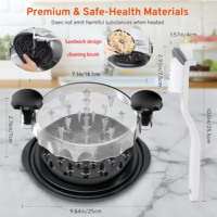Ensemble d'outils pour déchiqueter la viande de poulet, avec base antidérapante, couvercle transparent résistant à la chaleur, 2 pièces, personnalisable