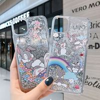 Coque Bling Cartoon 3D Dynamique Luxe 14 avec Paillettes Liquides Transparente Souple TPU+PC Antichoc Étanche avec Support pour /