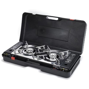 High Quality <strong>Outdoor</strong> Portable Camping Double Burner <strong>Gas</strong> Stove with Steel Split Structure Propane/Butane Fuel - Product Image 6