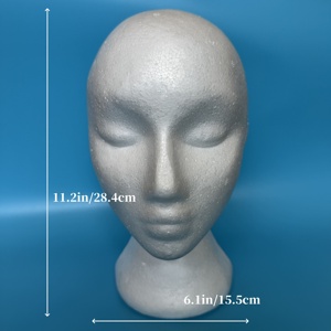 Trang trí nội thất cổ đầu trắng đen mô hình mannequin nữ giá rẻ Nhựa mannequin đầu Xốp Thủ công mỹ nghệ - Product Image 3