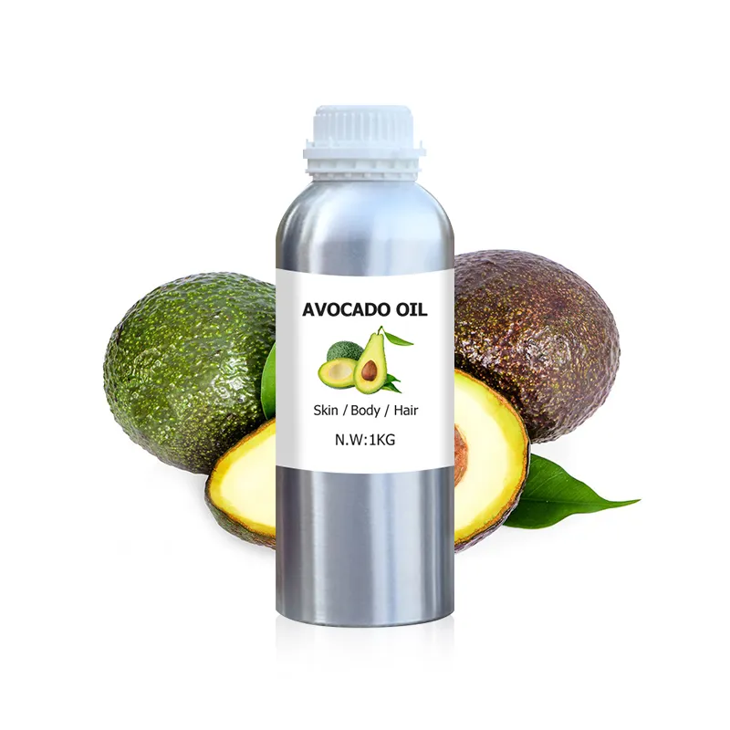 Óleo de abacate cru hidratante corporal para cuidados com a pele e cabelos, massagem orgânica para cuidados com a barba, extrato natural puro de plantas