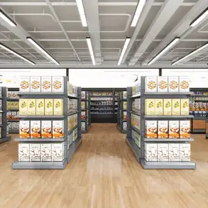 定制重型敞车金属购物货架壁超市货架