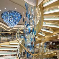 Lustre LED en cristal long de luxe pour hôtel, boutique, club, maison, villa, escalier, décoration intérieure, luminaires personnalisés, transport facile