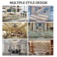 Mesa de centro BegieTravertine de piedra Natural de lujo estilo Wabi-sabl moderna parte superior redonda baja para sala de estar Villa Hotel Decoración