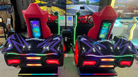 Simulateur de course d'arcade à double écran Furious Speed DX, machine de jeu vidéo à monnayeur à quatre écrans pour 2 joueurs