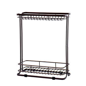 ชั้นวางเครื่องเทศสองชั้น ริปาย ทำจากเหล็กดัด ไม่ต้องเจาะ ใช้จัดเก็บเครื่องปรุงในครัว วางบนเคาน์เตอร์ได้ - Product Image 4