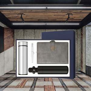 Luxury Gift Boxes Business Gift <b>Set</b> Automatic Umbrella Logo Vacuum Flask + A5 <b>Notebook</b> + Pen Promotional Activities UV Printing - Product Image 3