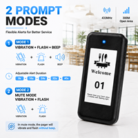 Système d'appel sans fil pour restaurant, 10 bipeurs, 433 MHz, portée 300 m, système d'appel rechargeable pour clients, idéal pour café, aire de restauration, bar