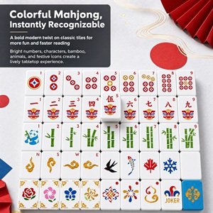 Set di Tessere Mahjong Mini Stampate in 3D a Quattro Colori, Gioco da Tavolo Portatile, Ornamento, Gioco da Tavolo per Famiglie, per Feste al Chiuso e Casa - Product Image 4