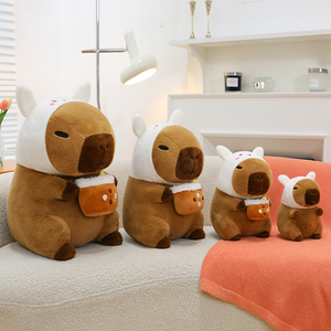 カピバラソフトアニメぬいぐるみ恐竜カエル帽子バッグコットン素材動物玩具PPコットン充填 - Product Image 2