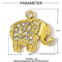 Acier inoxydable Arbre de Vie Strass Diy Charme Femmes Fer À Cheval Croix Collier Pendentif Éléphant Serrure Bijoux En Gros