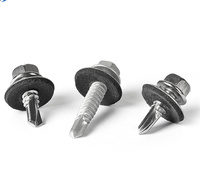 Vis autotaraudeuses hexagonales ST4.2*22 avec rondelle en caoutchouc DIN7504K, finition zinc, personnalisables en gros pour toiture