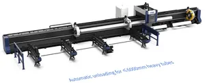 6kW Cnc Metal Tube Pipe Raycus IPG Fiber Laser Cutting Machine For Round And Square Tubes