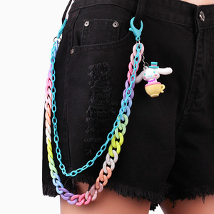 Cadena de cintura de resina colorida Yueli con colgante de monstruo, cadena corporal unisex informal y a la moda. - Product Image 2