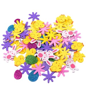 100 Piezas de Pegatinas de Espuma <span class=keywords><strong>EVA</strong></span> para Niños, Decoraciones de Pascua DIY, Pegatinas de Huevos y Conejitos con Brillantina para Manualidades y Fiestas Infantiles - Product Image 2
